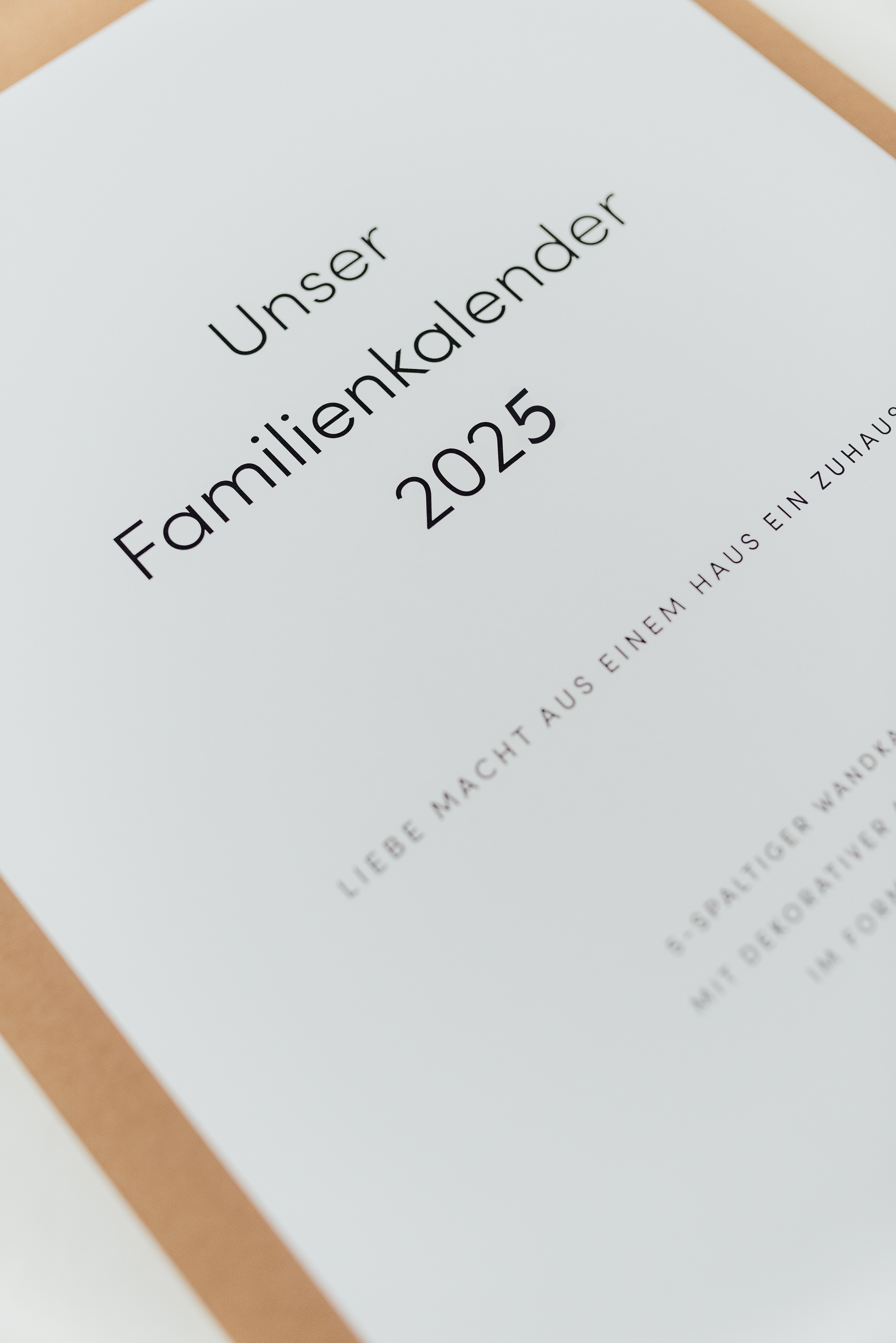 Familienkalender – Hausform mit 5 Spalten