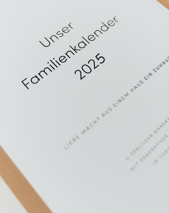 Familienkalender – Hausform mit 5 Spalten