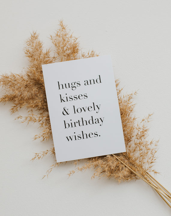 Postkarte Hugs & Kisses