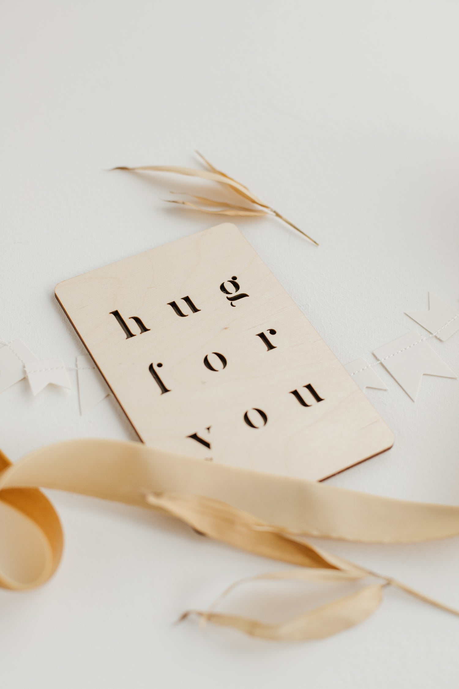 Holzkarte hug for you Cutout