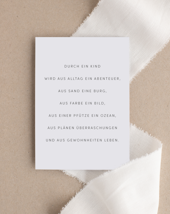 Postkarte Durch ein Kind