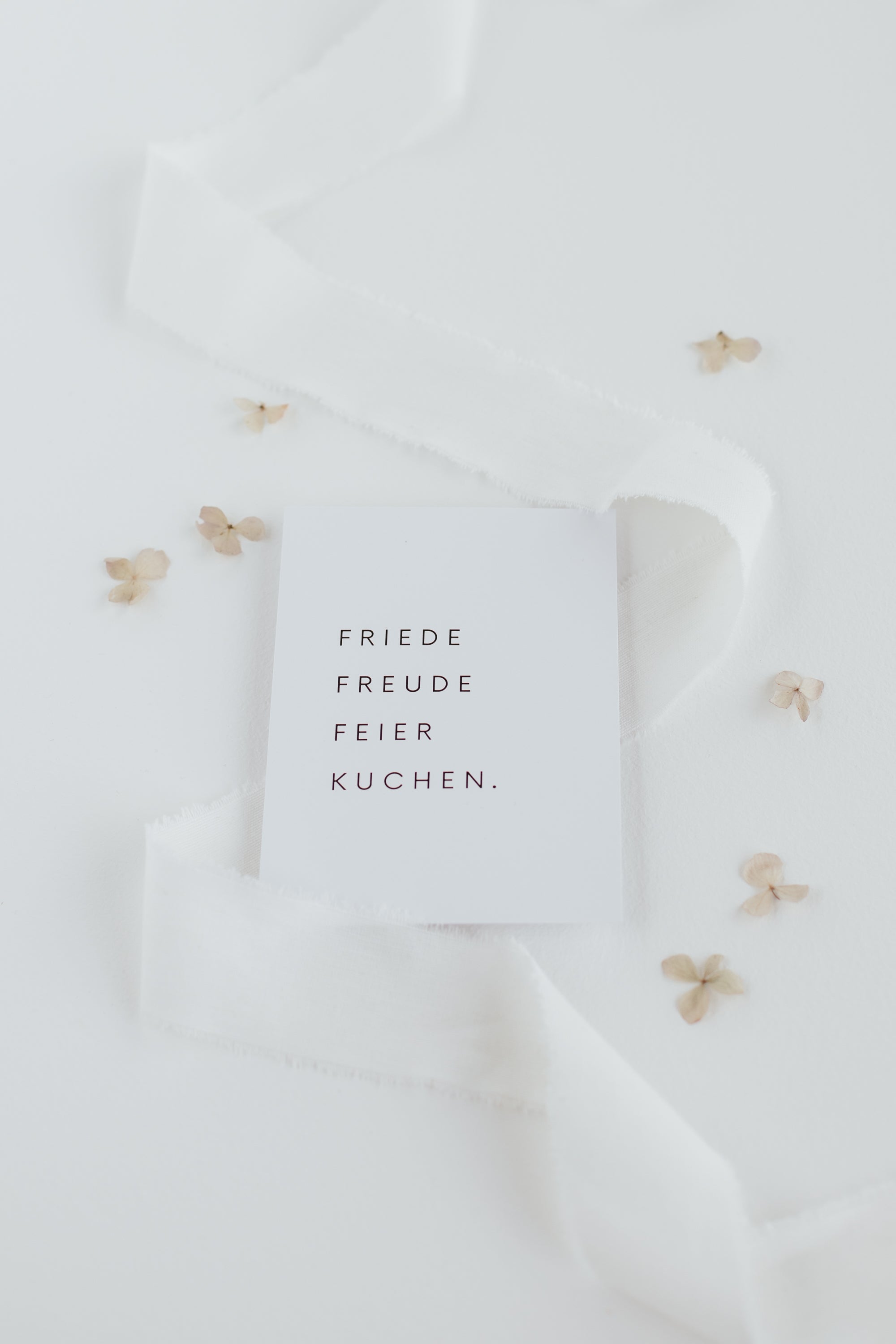 Postkarte Friede Freude Feier Kuchen