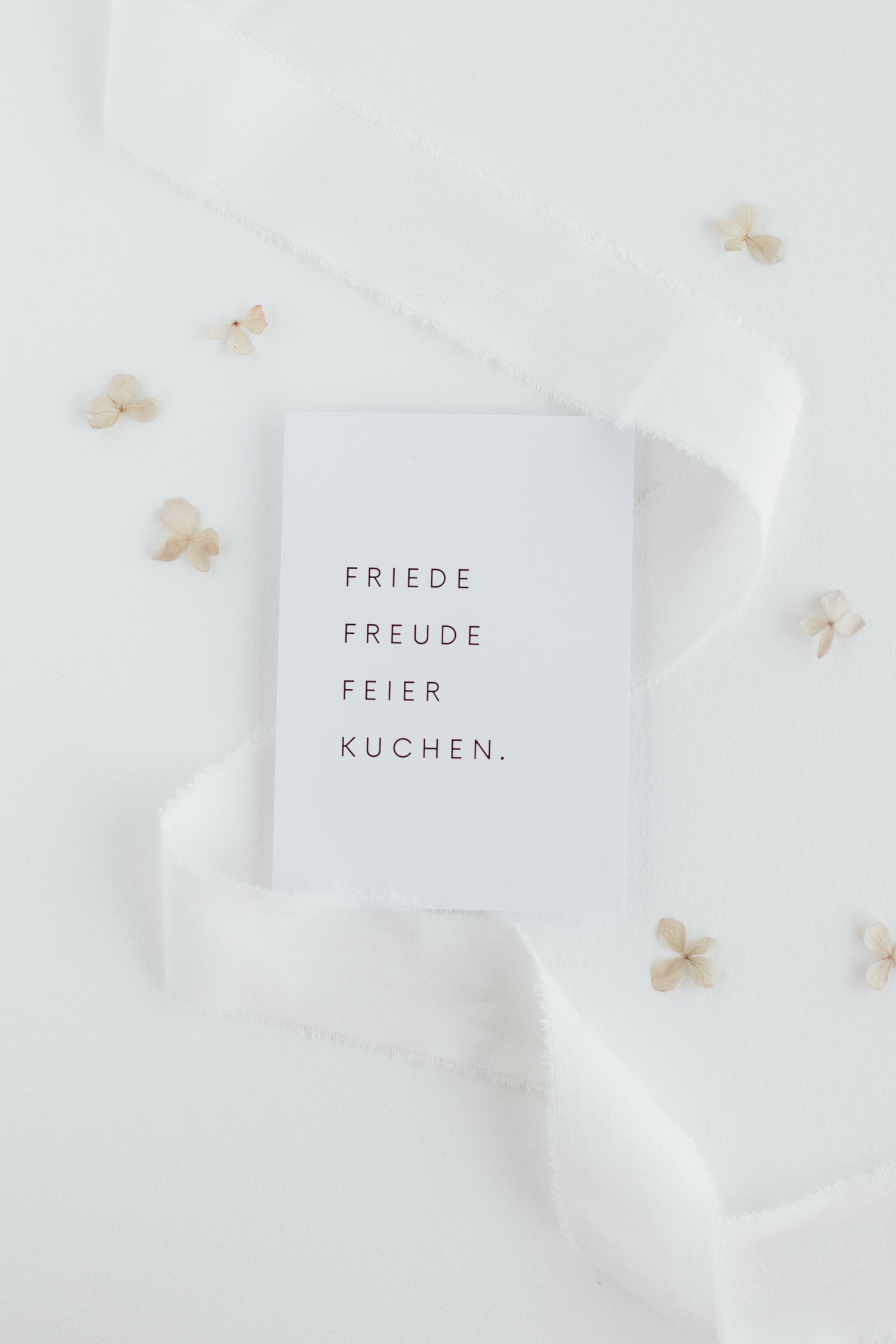 Postkarte Friede Freude Feier Kuchen