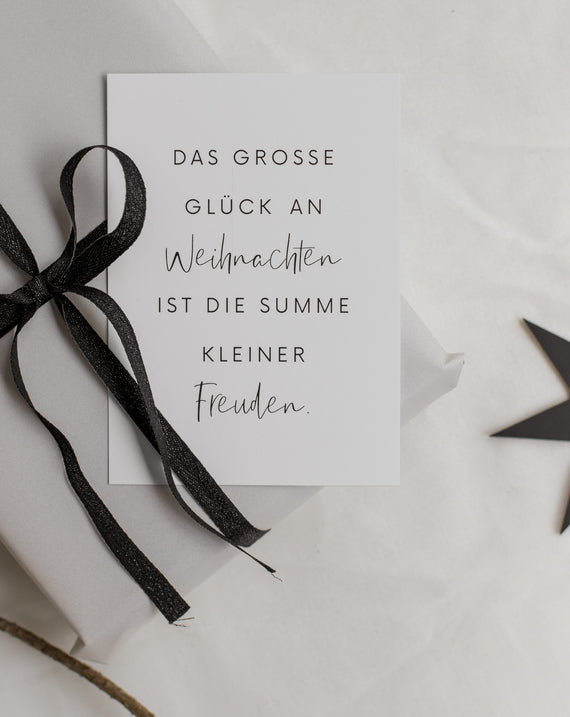 Weihnachtskarte Das große Glück